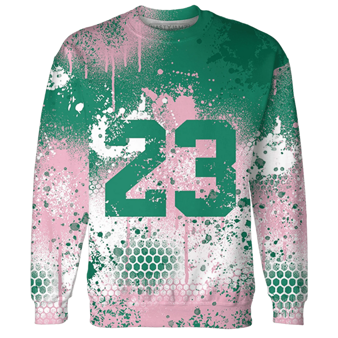 Dunk-Pink-Malachite-Medium-Soft-Low-Sail-Sweatshirt-Match-23-Painted-Graffiti