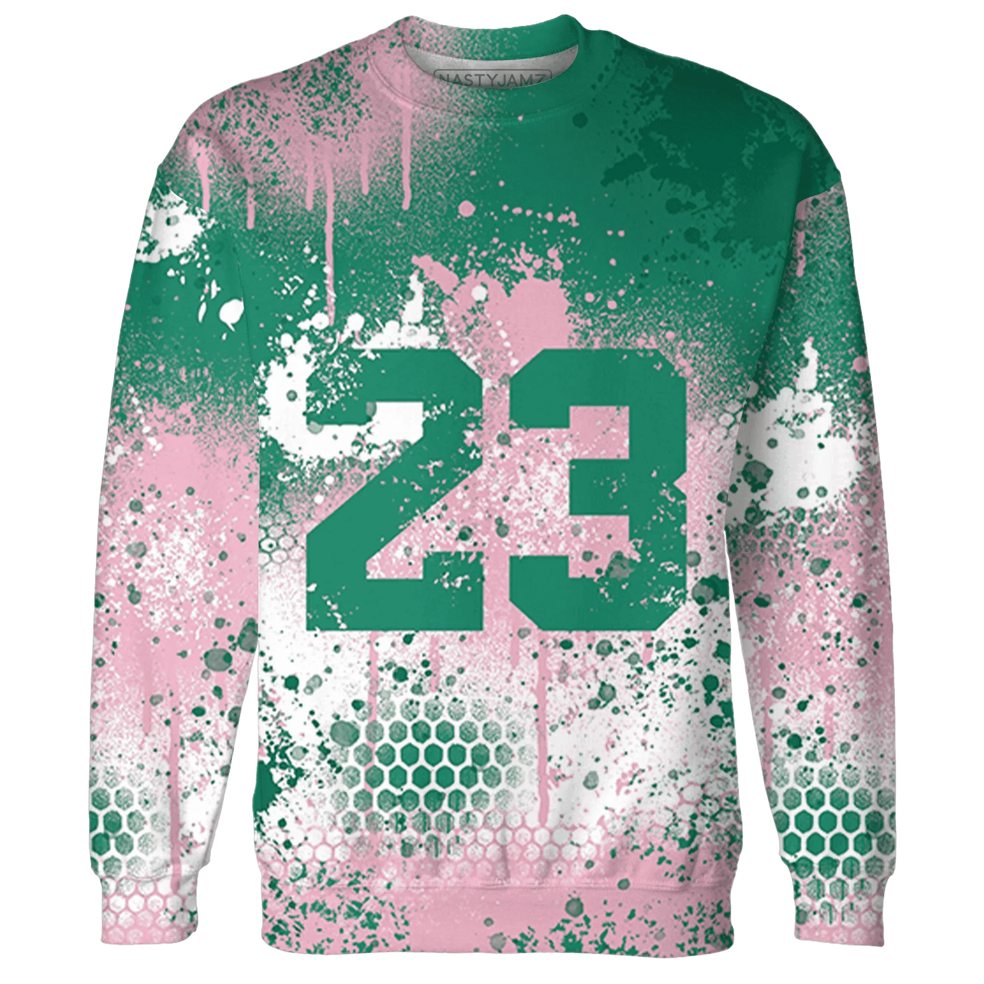 Dunk-Pink-Malachite-Medium-Soft-Low-Sail-Sweatshirt-Match-23-Painted-Graffiti