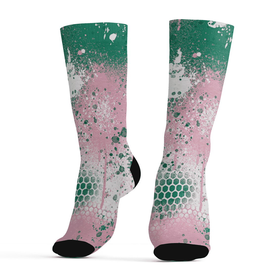 Dunk-Pink-Malachite-Medium-Soft-Low-Sail-Socks-Match-23-Painted-Graffiti