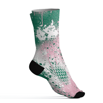 Dunk-Pink-Malachite-Medium-Soft-Low-Sail-Socks-Match-23-Painted-Graffiti