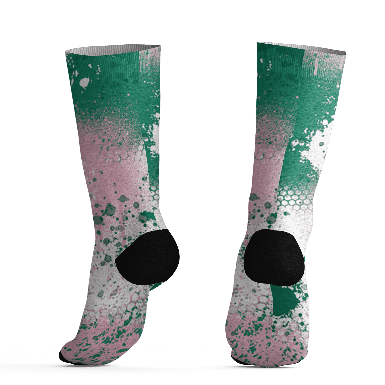 Dunk-Pink-Malachite-Medium-Soft-Low-Sail-Socks-Match-23-Painted-Graffiti