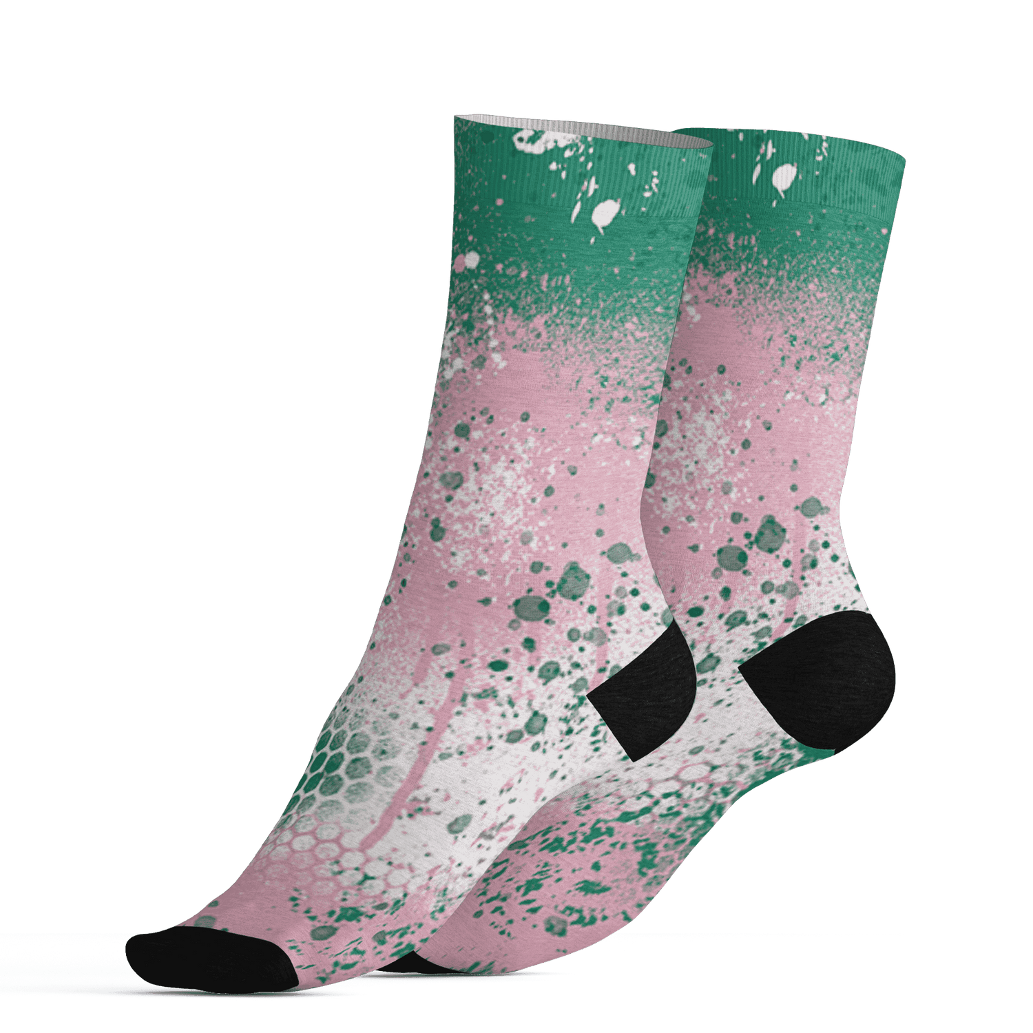 Dunk-Pink-Malachite-Medium-Soft-Low-Sail-Socks-Match-23-Painted-Graffiti