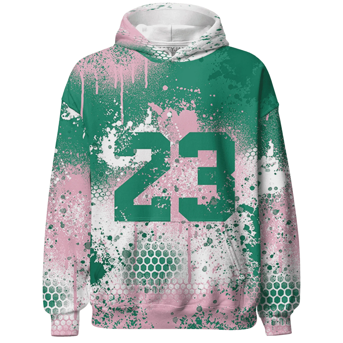 Dunk-Pink-Malachite-Medium-Soft-Low-Sail-Hoodie-Match-23-Painted-Graffiti