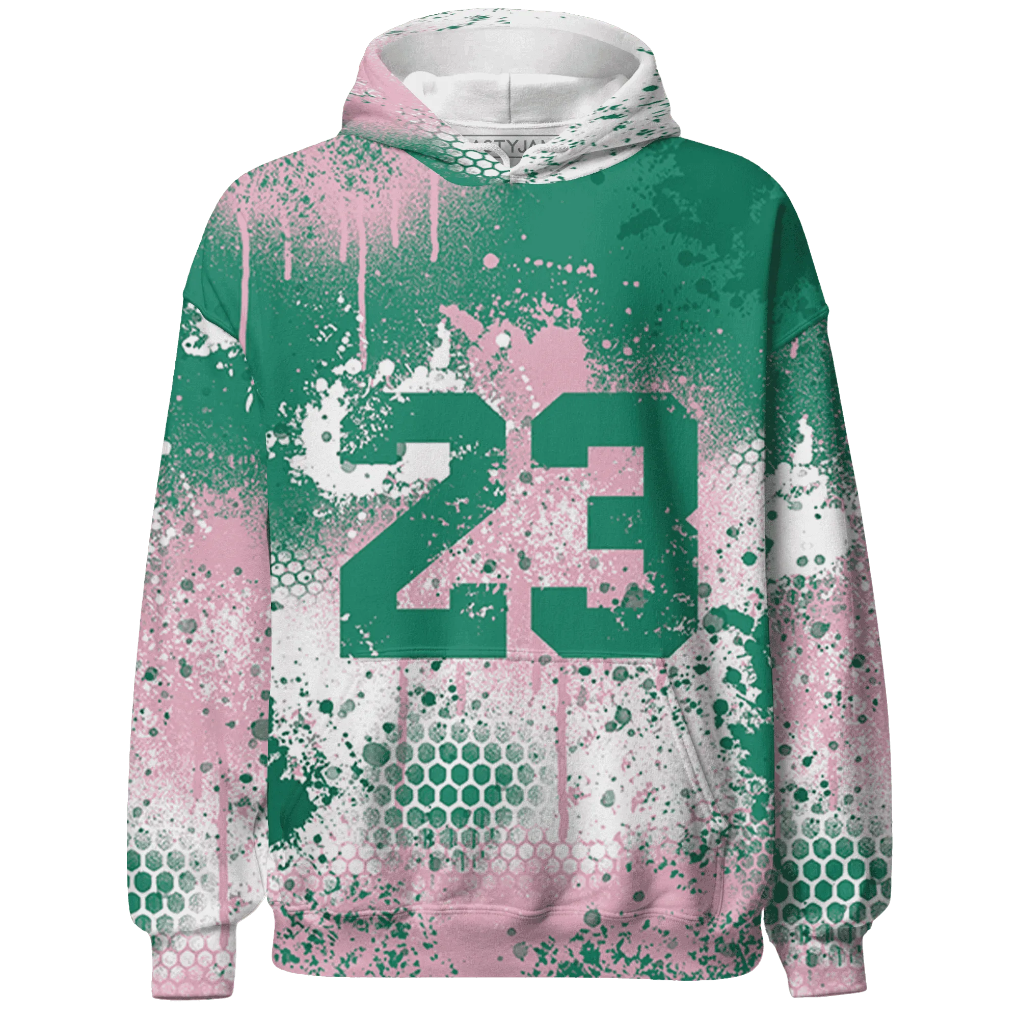 Dunk-Pink-Malachite-Medium-Soft-Low-Sail-Hoodie-Match-23-Painted-Graffiti