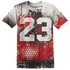 Jumman Jack University Red T Shirt Match 23 Painted Graffiti - NastyJamz