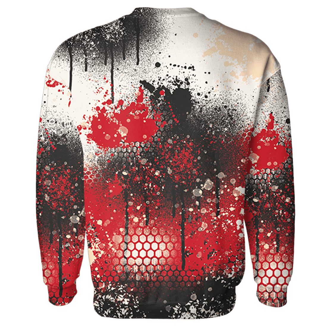 Jumman Jack University Red Sweatshirt Match 23 Painted Graffiti - NastyJamz