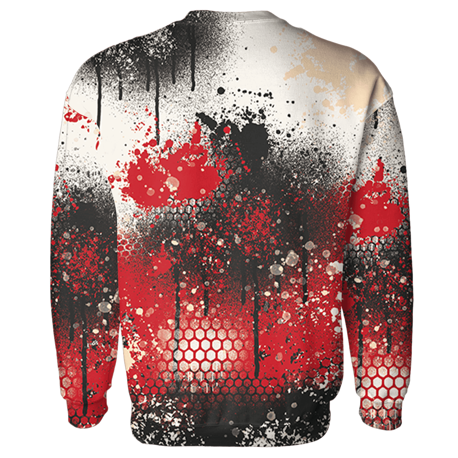 Jumman Jack University Red Sweatshirt Match 23 Painted Graffiti - NastyJamz