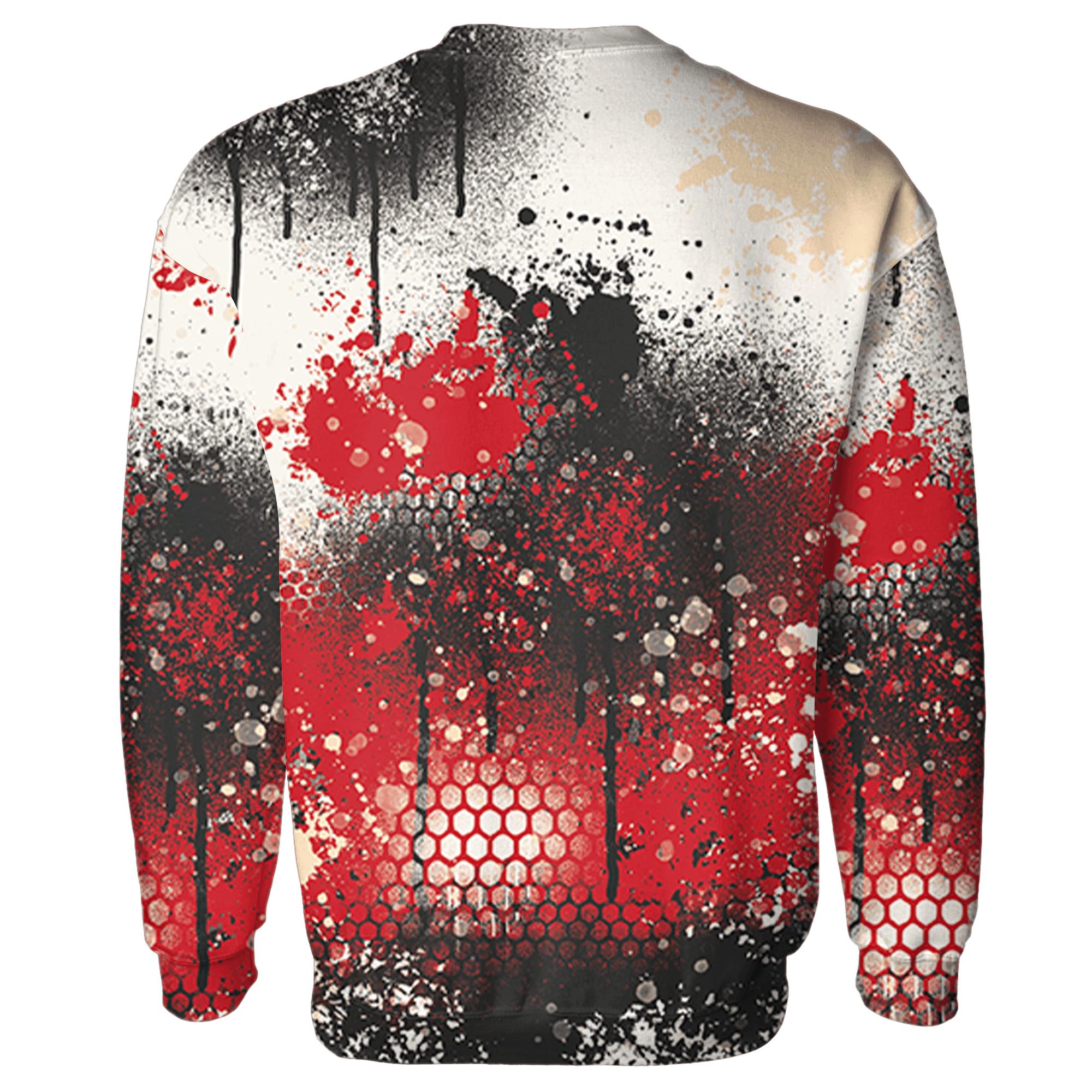 Jumman Jack University Red Sweatshirt Match 23 Painted Graffiti - NastyJamz