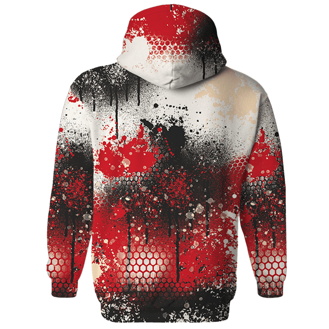 Jumman Jack University Red Hoodie Match 23 Painted Graffiti - NastyJamz