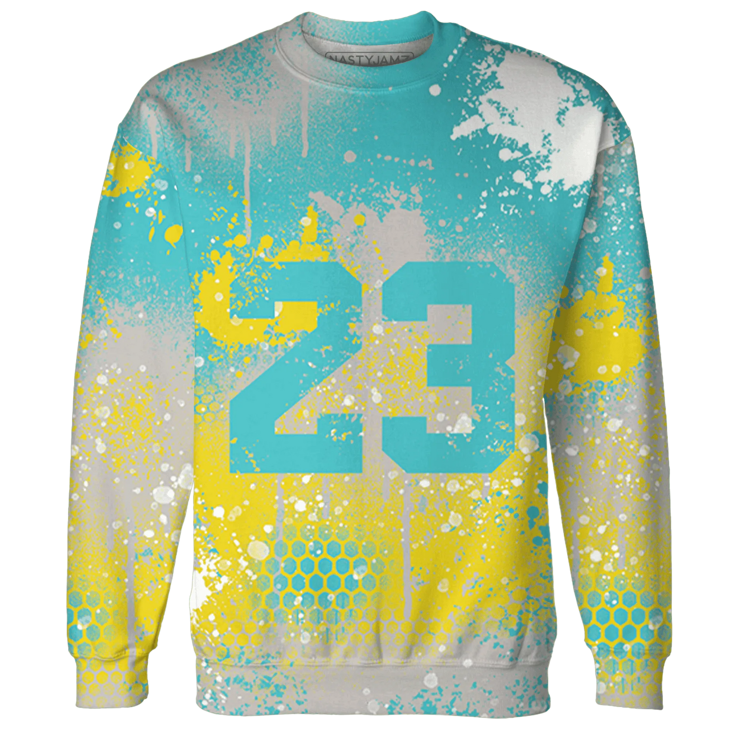 NBL-Cyan-Burst-9060-Sweatshirt-Match-23-Painted-Graffiti