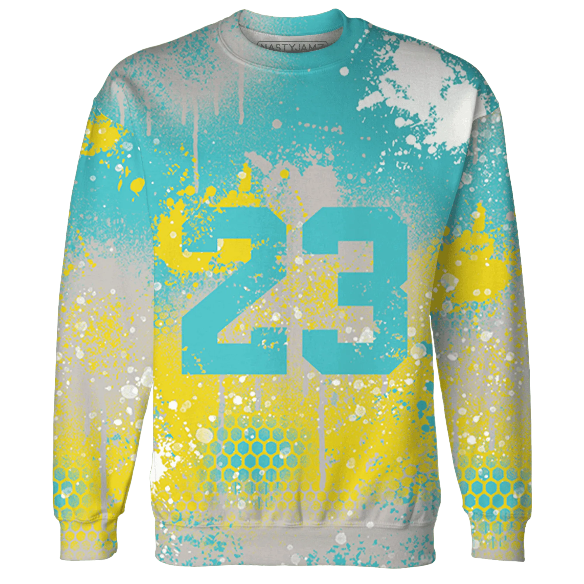 NBL-Cyan-Burst-9060-Sweatshirt-Match-23-Painted-Graffiti