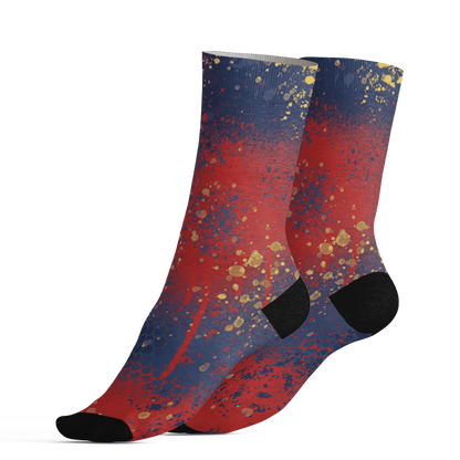 VaporMax-Air-Plus-Midnight-Navy-Gold-Black-Socks-Match-23-Painted-Graffiti