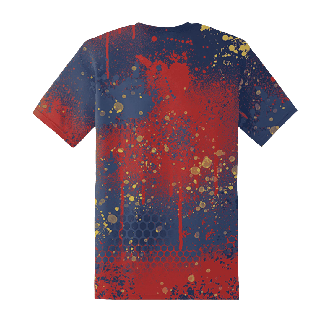 VaporMax-Air-Plus-Midnight-Navy-Gold-Black-T-Shirt-Match-23-Painted-Graffiti
