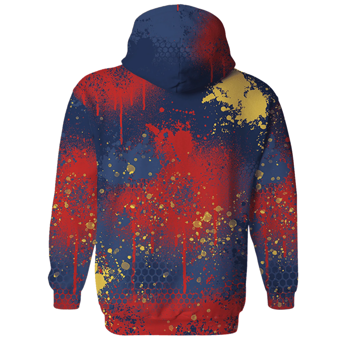 VaporMax-Air-Plus-Midnight-Navy-Gold-Black-Hoodie-Match-23-Painted-Graffiti