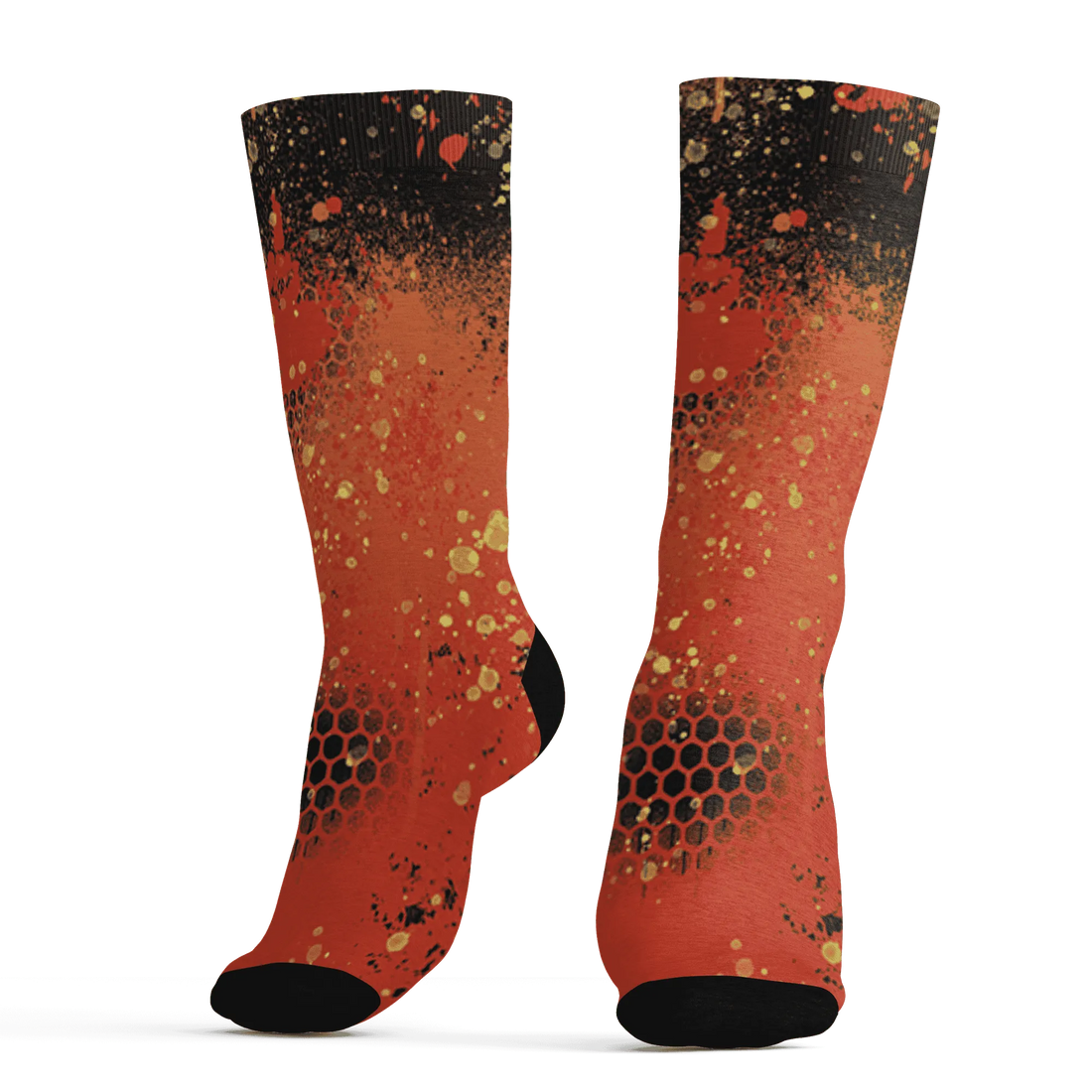 VaporMax-Crimson-Total-Orange-Plus-Socks-Match-23-Painted-Graffiti