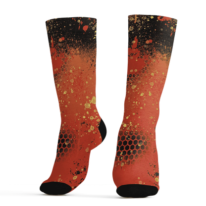 VaporMax-Crimson-Total-Orange-Plus-Socks-Match-23-Painted-Graffiti