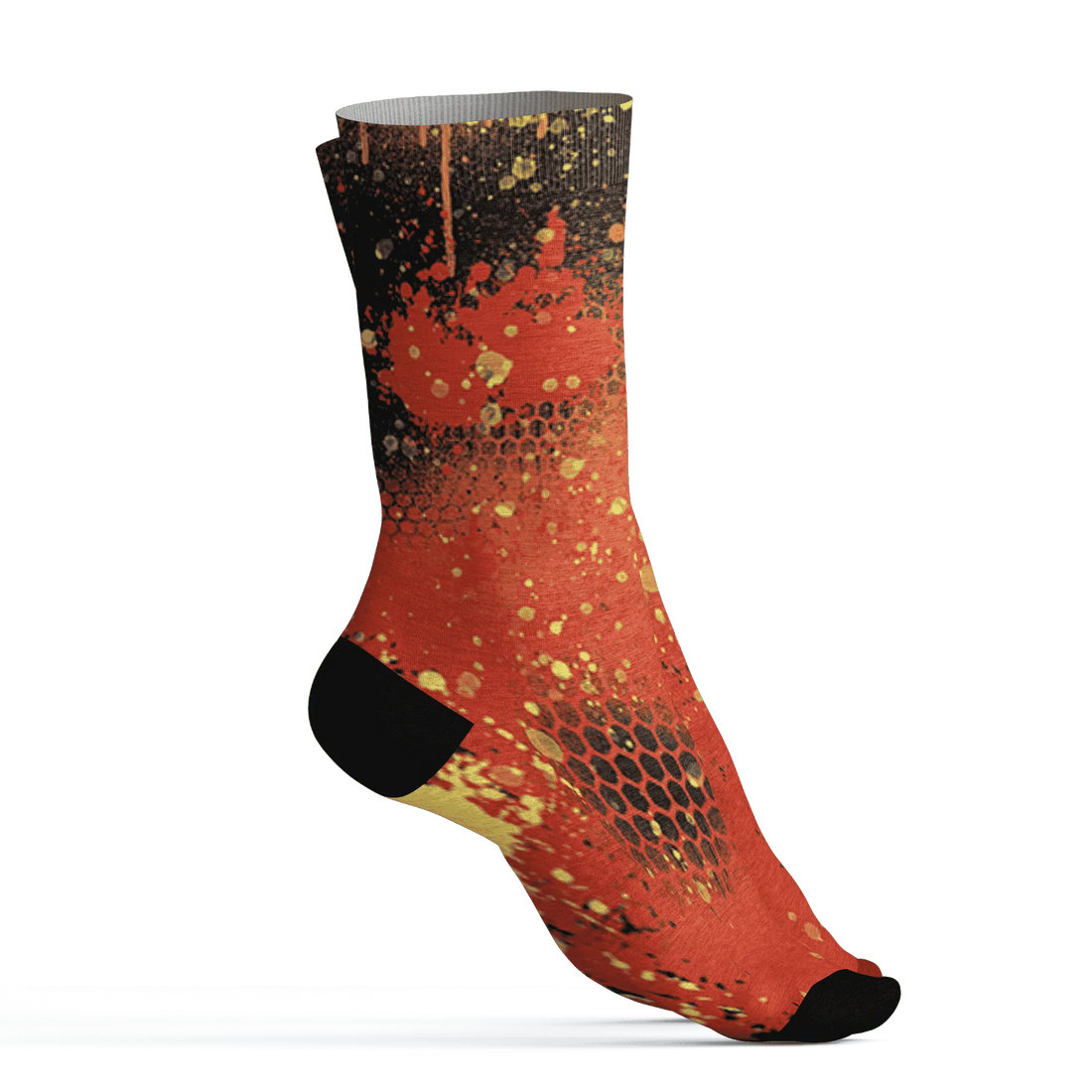 VaporMax-Crimson-Total-Orange-Plus-Socks-Match-23-Painted-Graffiti