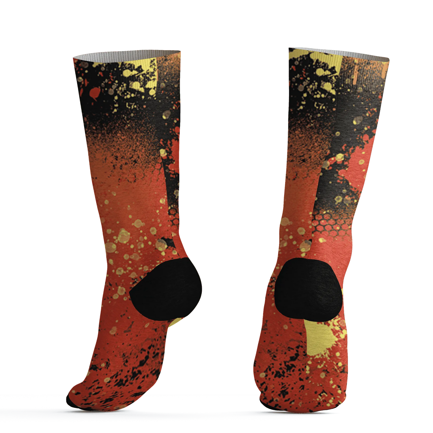 VaporMax-Crimson-Total-Orange-Plus-Socks-Match-23-Painted-Graffiti