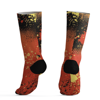 VaporMax-Crimson-Total-Orange-Plus-Socks-Match-23-Painted-Graffiti