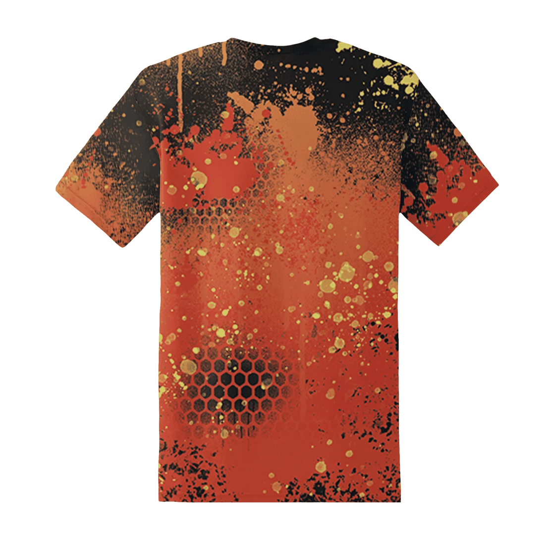 VaporMax-Crimson-Total-Orange-Plus-T-Shirt-Match-23-Painted-Graffiti