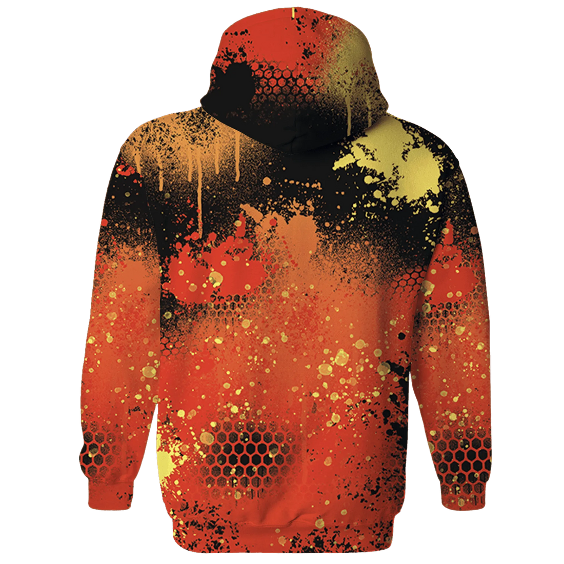 VaporMax-Crimson-Total-Orange-Plus-Hoodie-Match-23-Painted-Graffiti