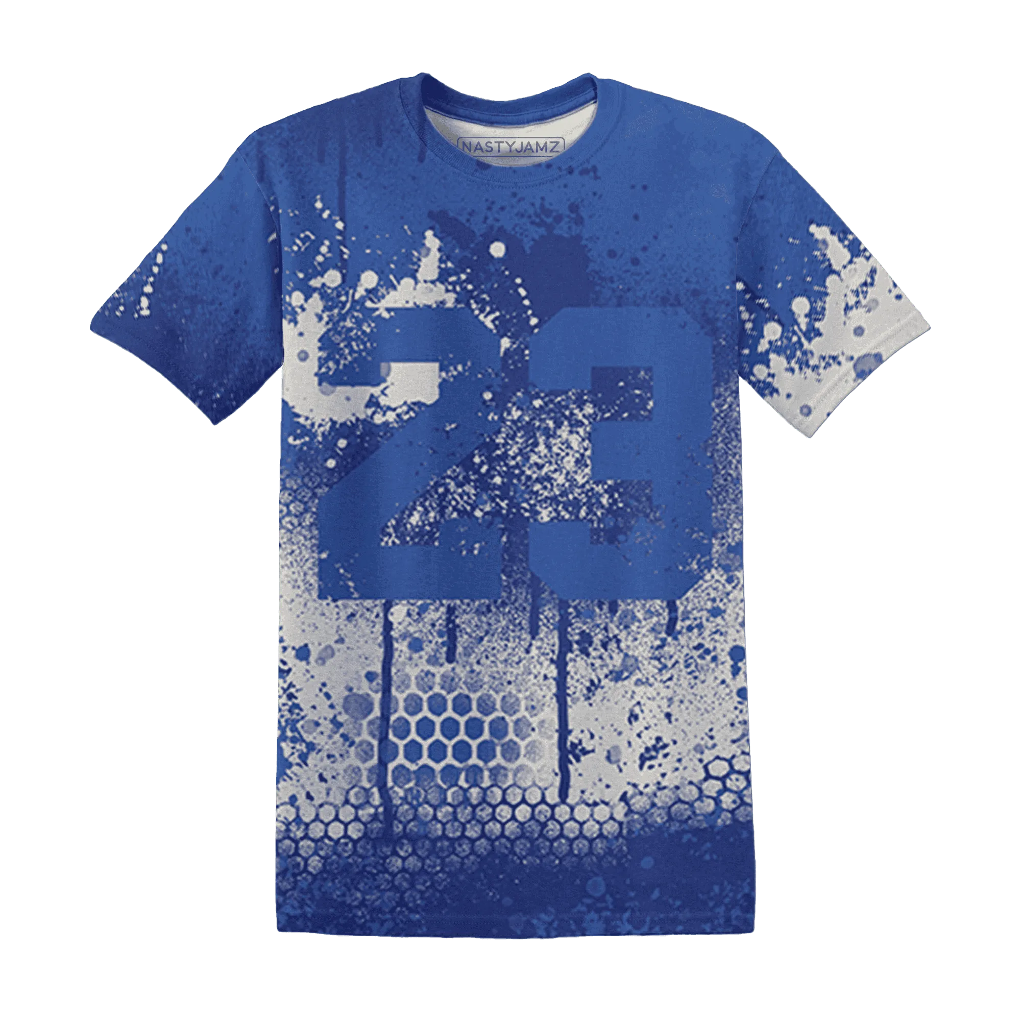 VaporMax-Game-Royal-Blue-T-Shirt-Match-23-Painted-Graffiti