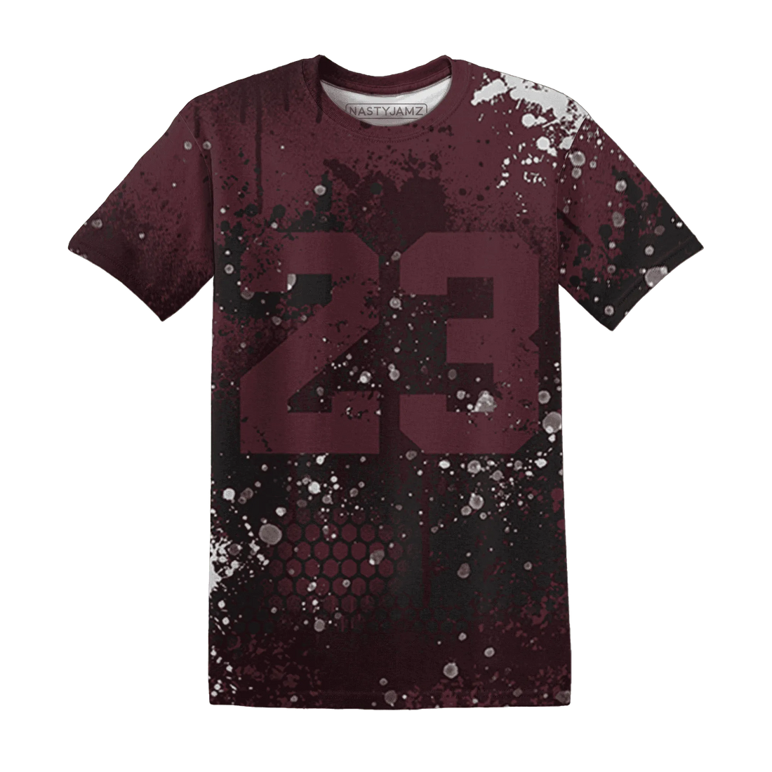 VaporMax-Night-Maron-Burgundy-T-Shirt-Match-23-Painted-Graffiti