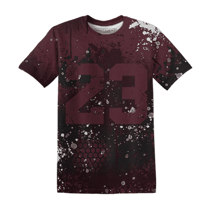VaporMax-Night-Maron-Burgundy-T-Shirt-Match-23-Painted-Graffiti