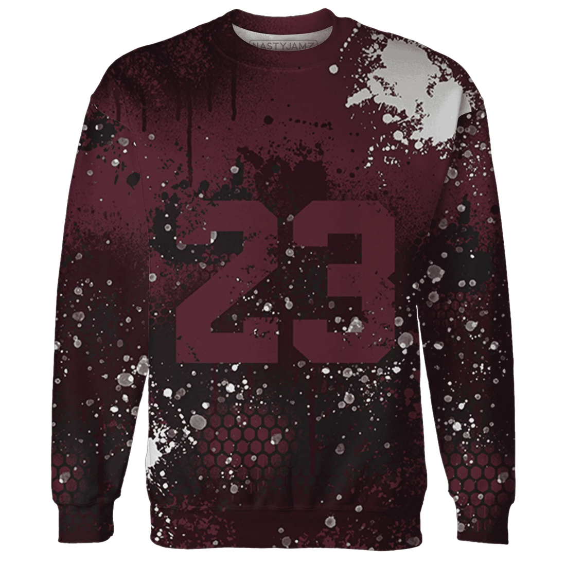 VaporMax-Night-Maron-Burgundy-Sweatshirt-Match-23-Painted-Graffiti