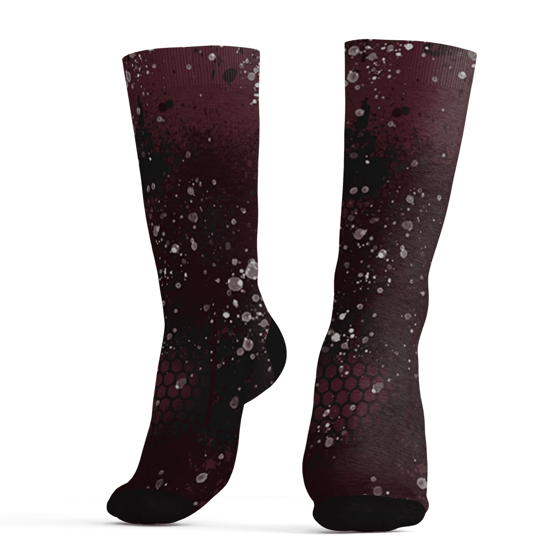 VaporMax-Night-Maron-Burgundy-Socks-Match-23-Painted-Graffiti