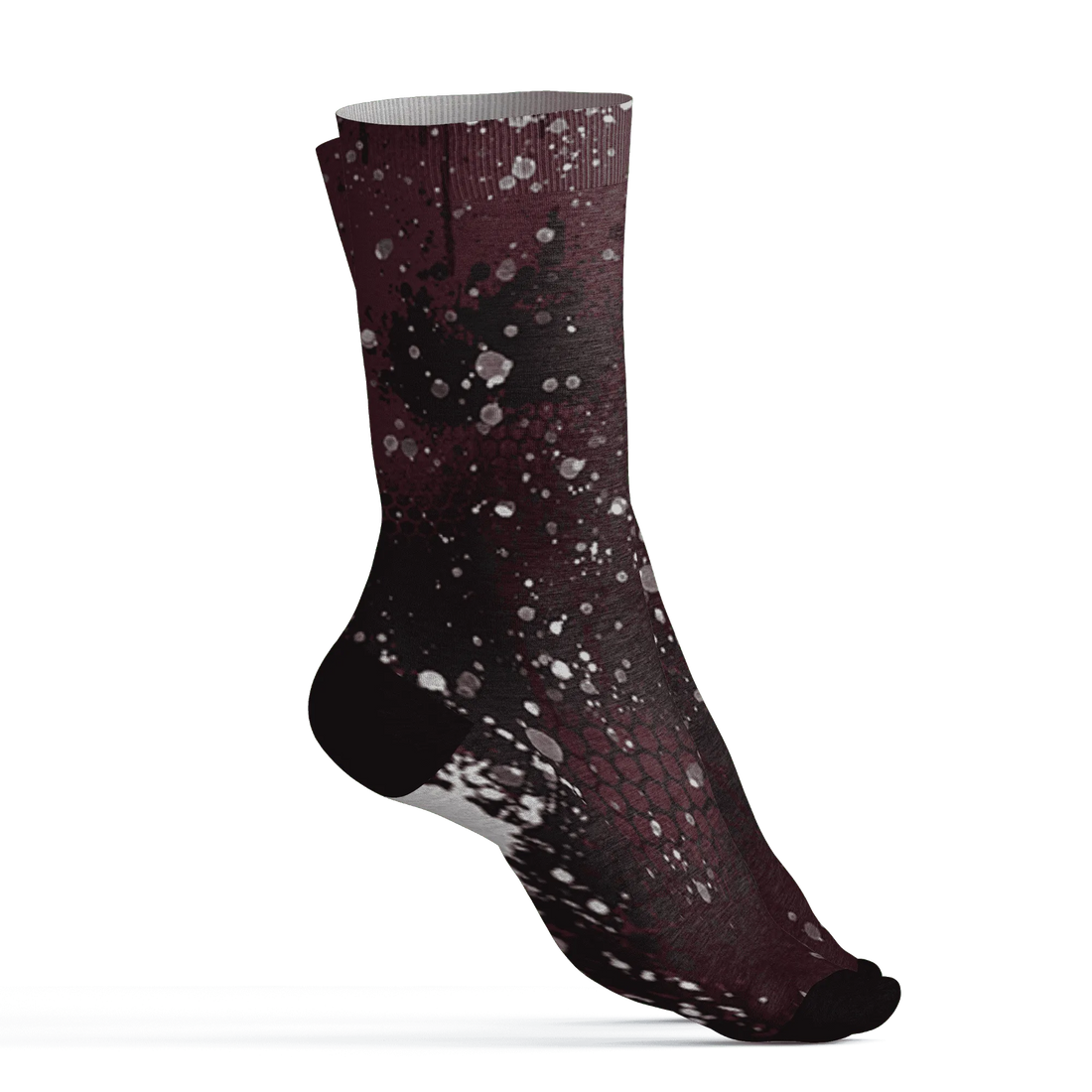 VaporMax-Night-Maron-Burgundy-Socks-Match-23-Painted-Graffiti