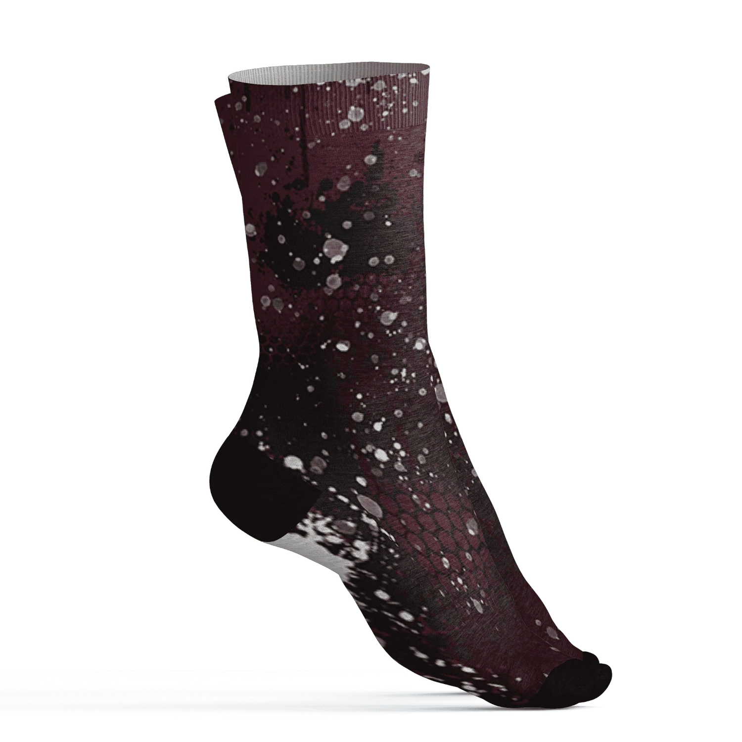 VaporMax-Night-Maron-Burgundy-Socks-Match-23-Painted-Graffiti