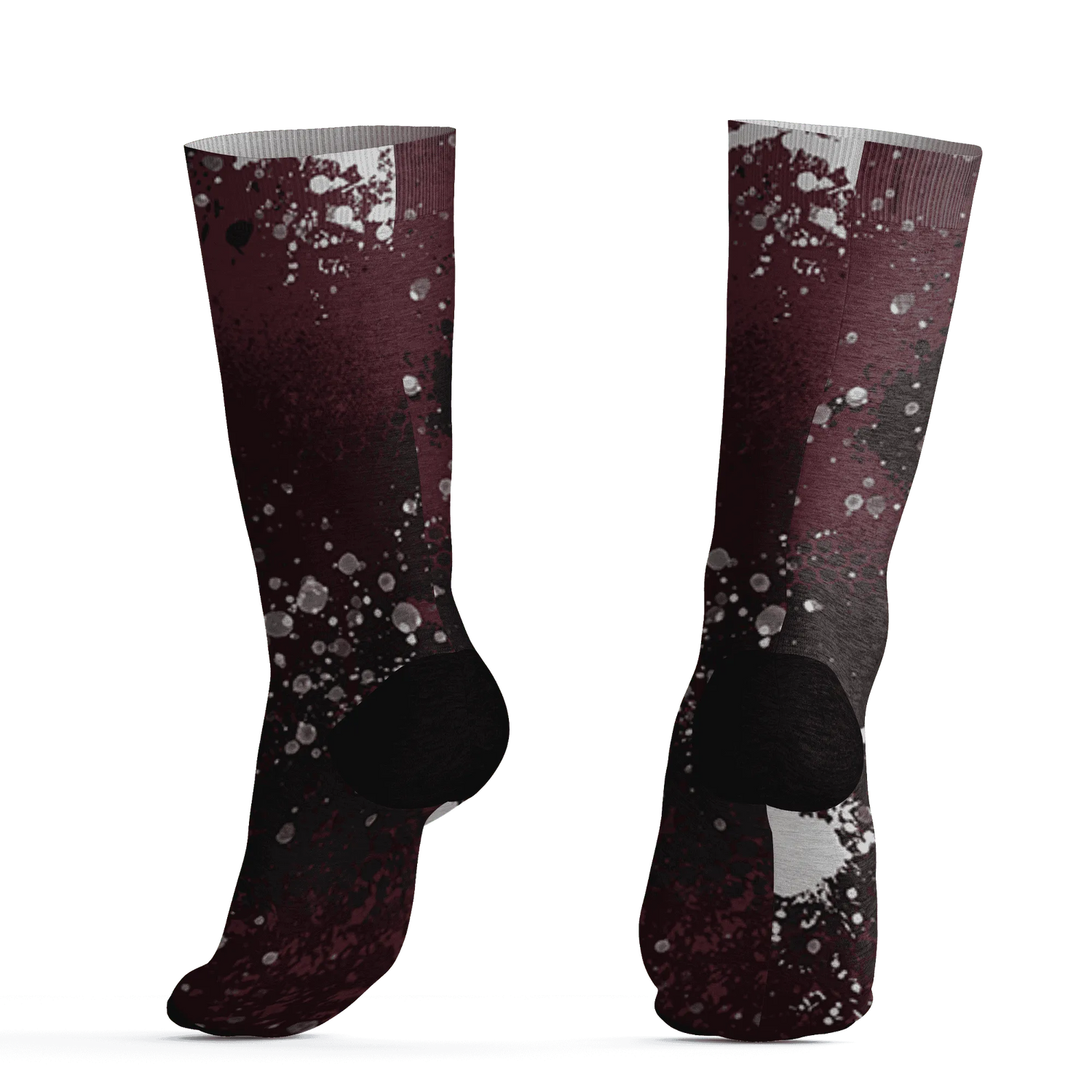 VaporMax-Night-Maron-Burgundy-Socks-Match-23-Painted-Graffiti