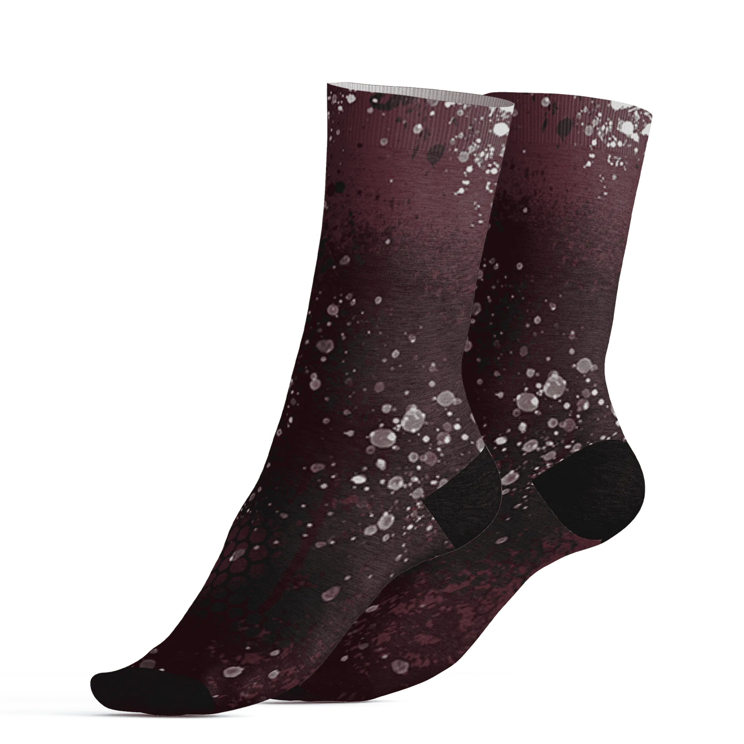 VaporMax-Night-Maron-Burgundy-Socks-Match-23-Painted-Graffiti