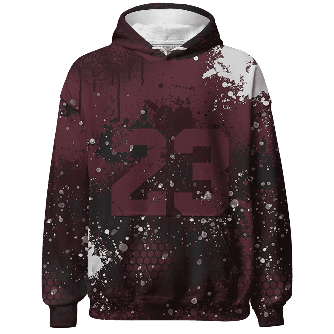 VaporMax-Night-Maron-Burgundy-Hoodie-Match-23-Painted-Graffiti