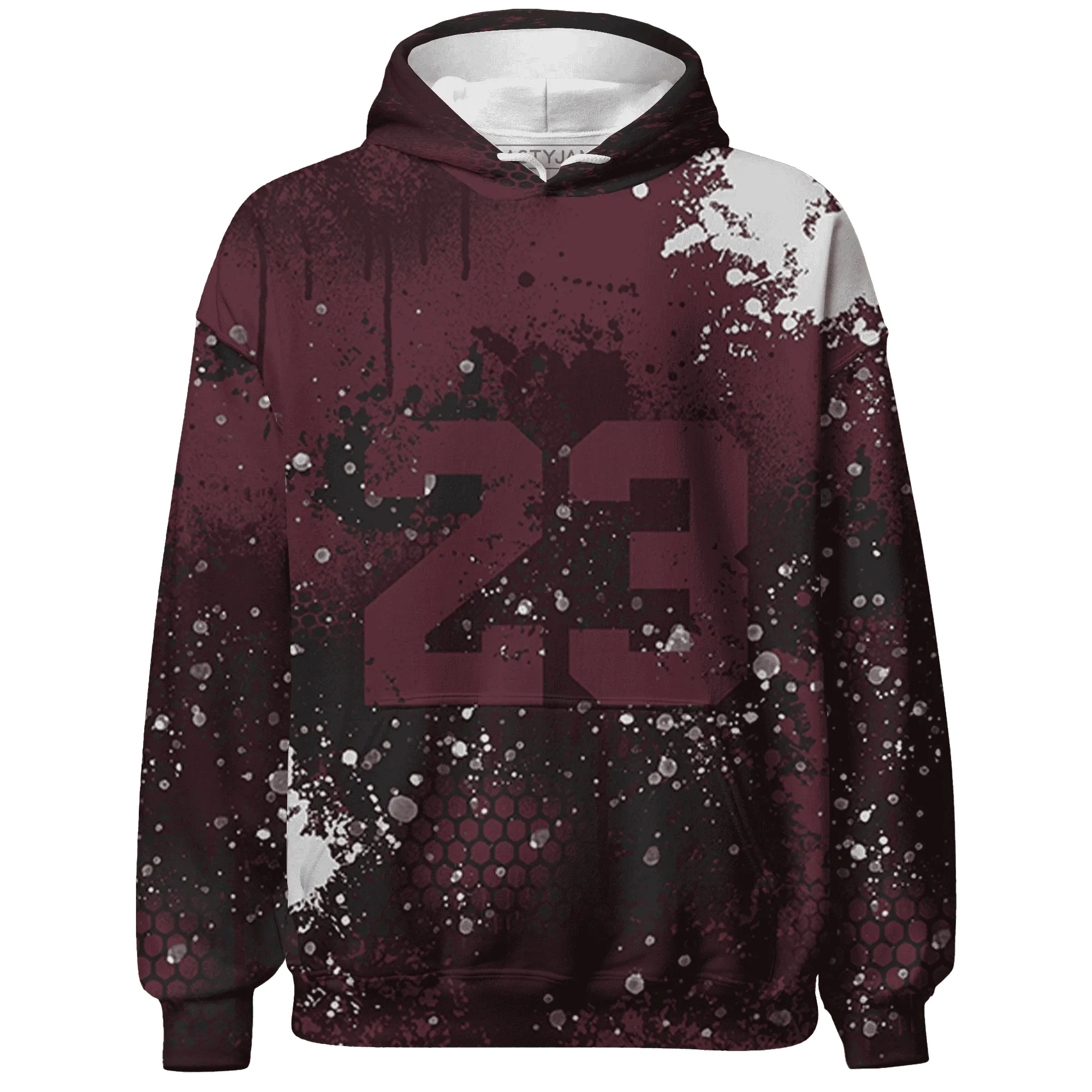 VaporMax-Night-Maron-Burgundy-Hoodie-Match-23-Painted-Graffiti