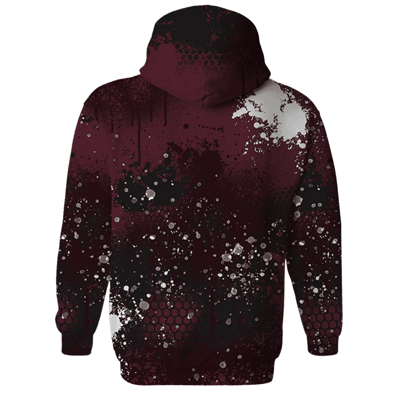VaporMax-Night-Maron-Burgundy-Hoodie-Match-23-Painted-Graffiti