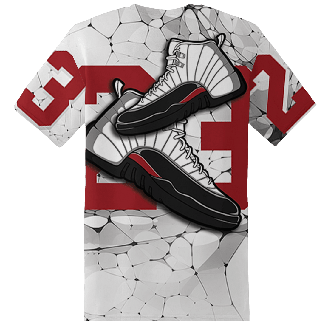 Retro Red Taxi 12s T Shirt Match 23 Sneaker 3D All-Over Print - NastyJamz