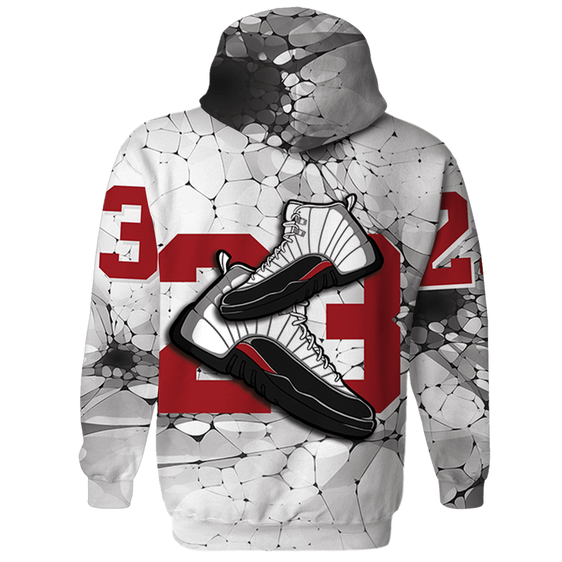 Retro Red Taxi 12s Hoodie Match 23 Sneaker 3D All-Over Print - NastyJamz