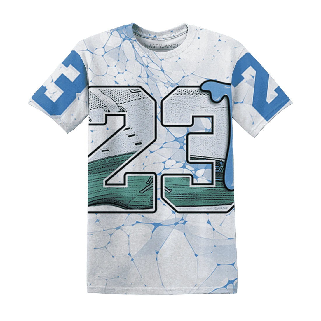 Carolina-Blue-Univercitii-17s-T-Shirt-Match-23-Sneaker-3D