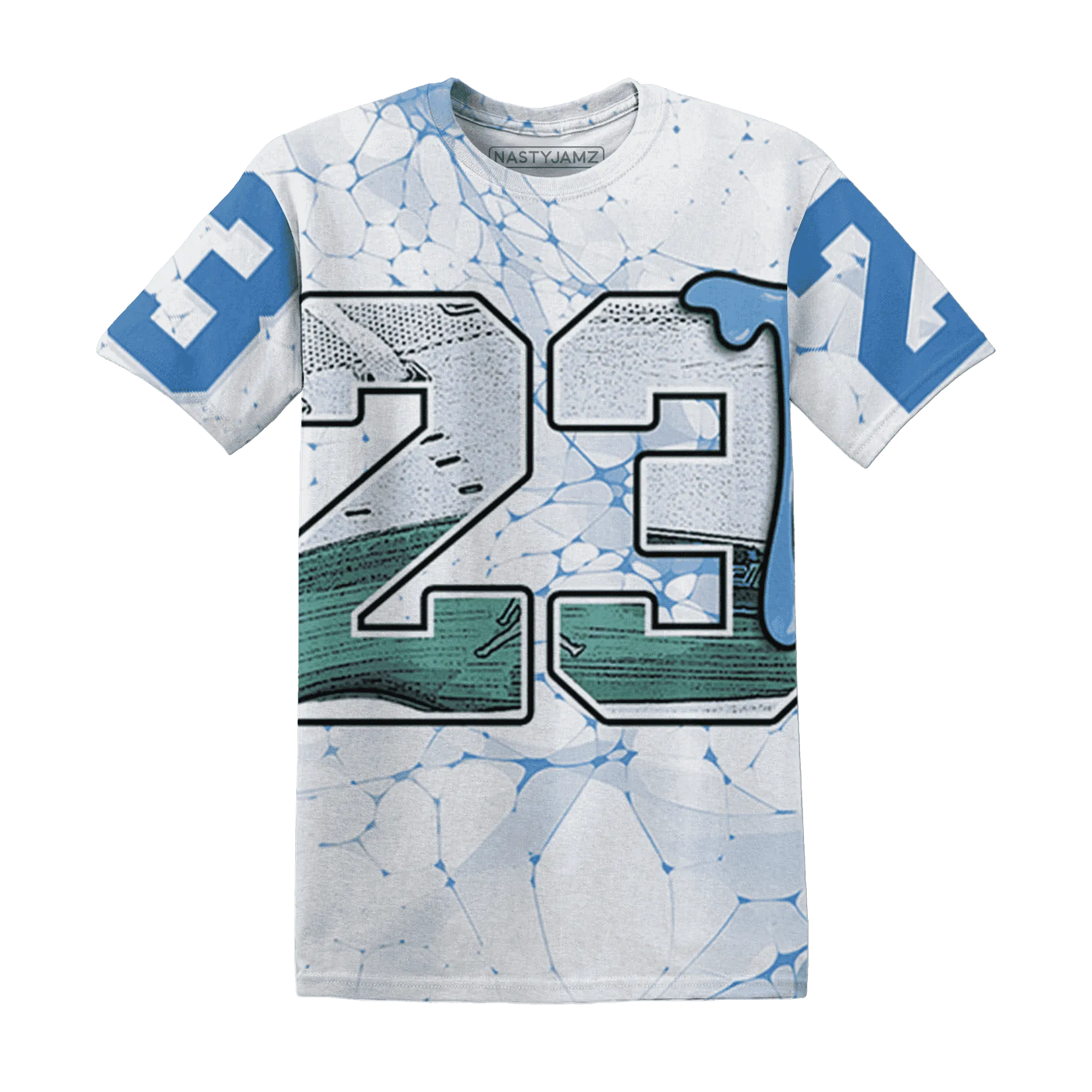 Carolina-Blue-Univercitii-17s-T-Shirt-Match-23-Sneaker-3D