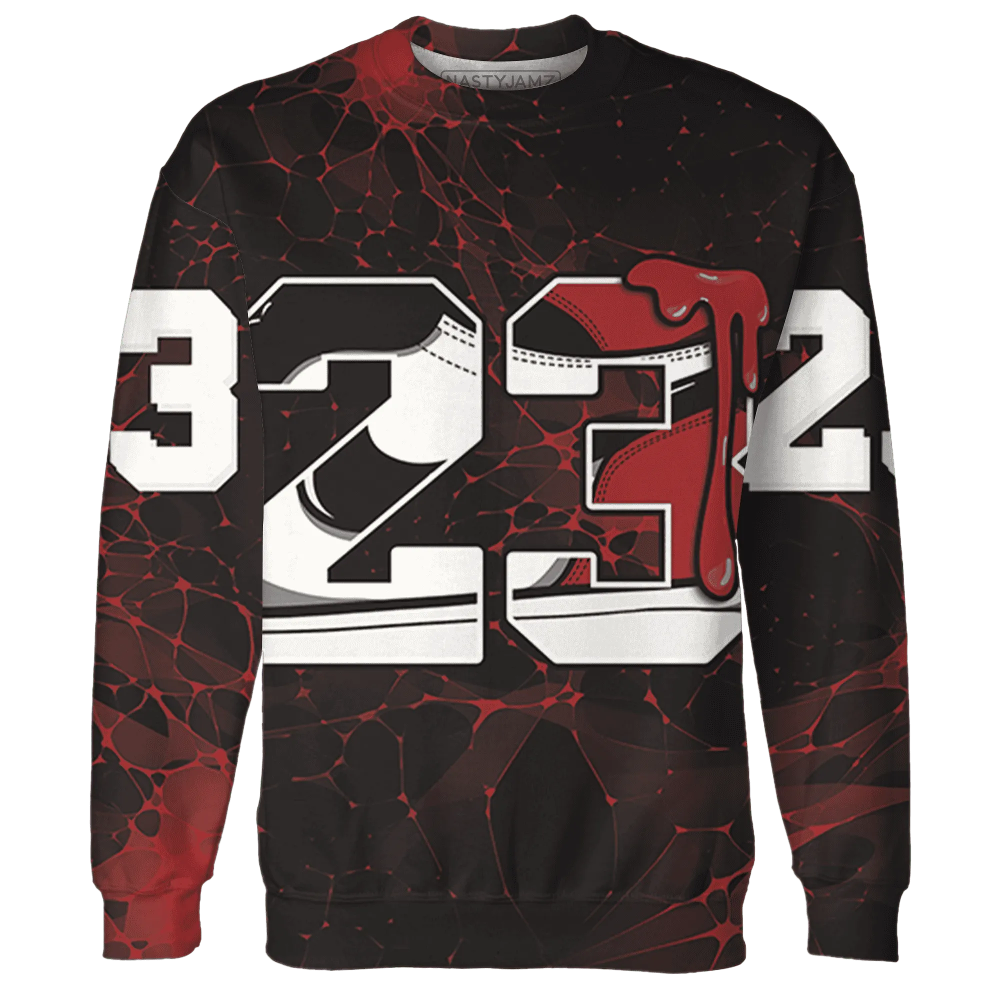 Black-Toe-Reimagined-Red-White-1s-NastyJamz-Sweatshirt-Match-23-Sneaker-3D