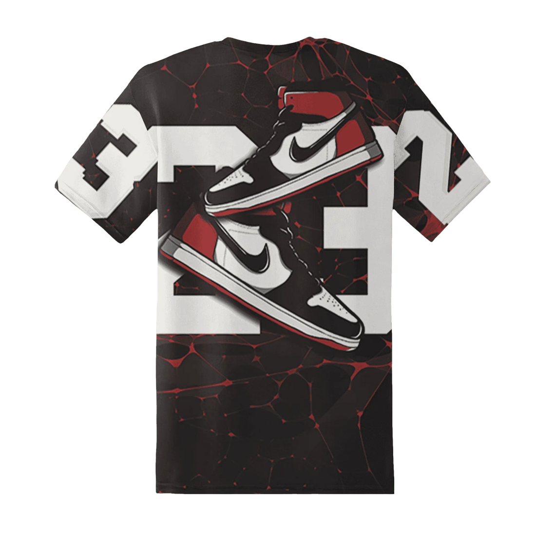 Black-Toe-Reimagined-Red-White-1s-NastyJamz-T-Shirt-Match-23-Sneaker-3D