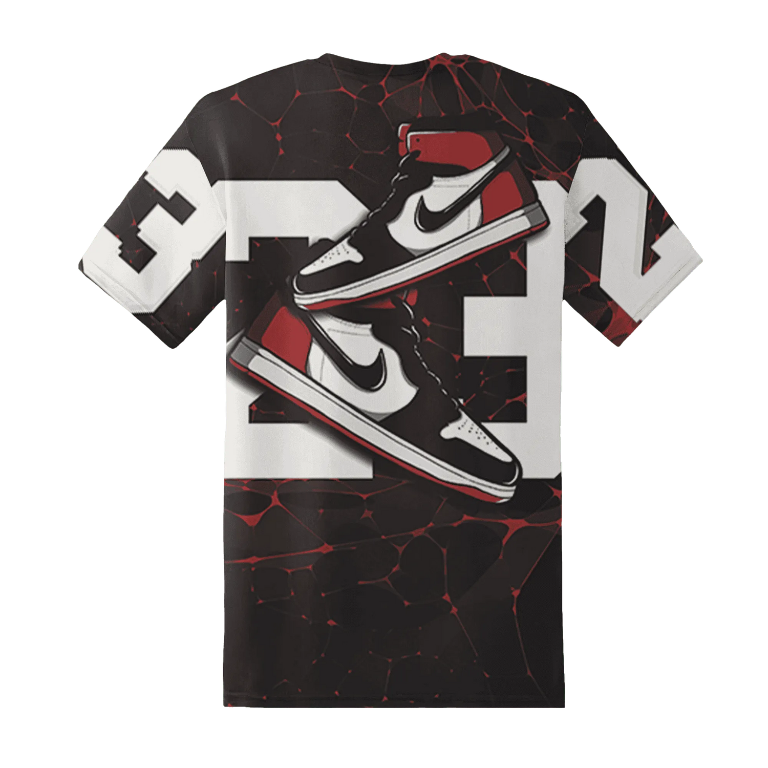 Black-Toe-Reimagined-Red-White-1s-NastyJamz-T-Shirt-Match-23-Sneaker-3D