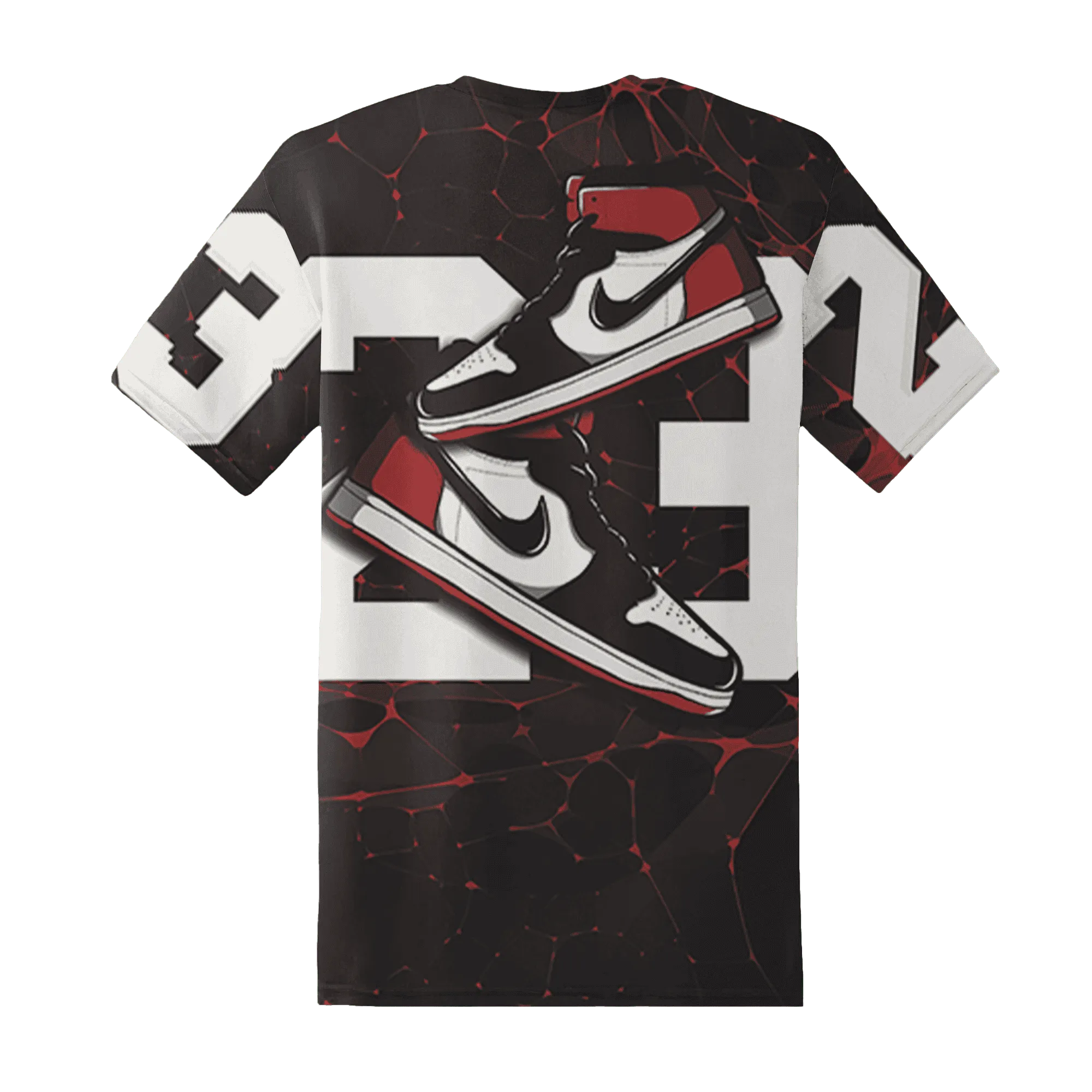 Black-Toe-Reimagined-Red-White-1s-NastyJamz-T-Shirt-Match-23-Sneaker-3D
