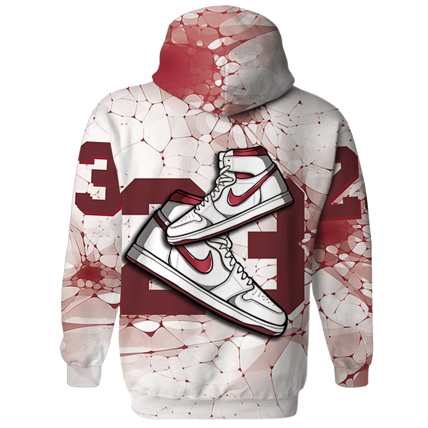 High 85 Metallic Burgundy 1s Hoodie Match 23 Sneaker 3D All-Over Print - NastyJamz