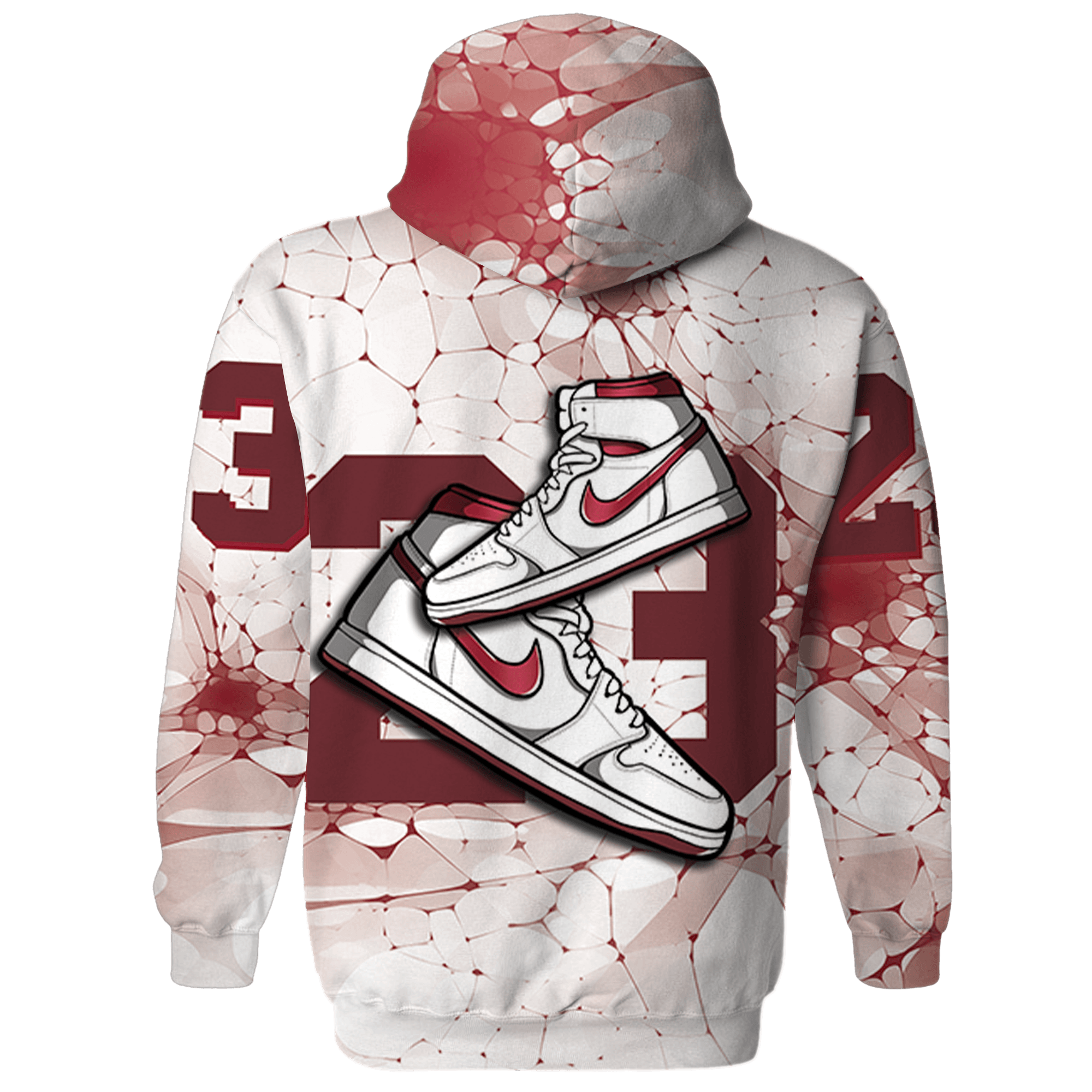 High 85 Metallic Burgundy 1s Hoodie Match 23 Sneaker 3D All-Over Print - NastyJamz
