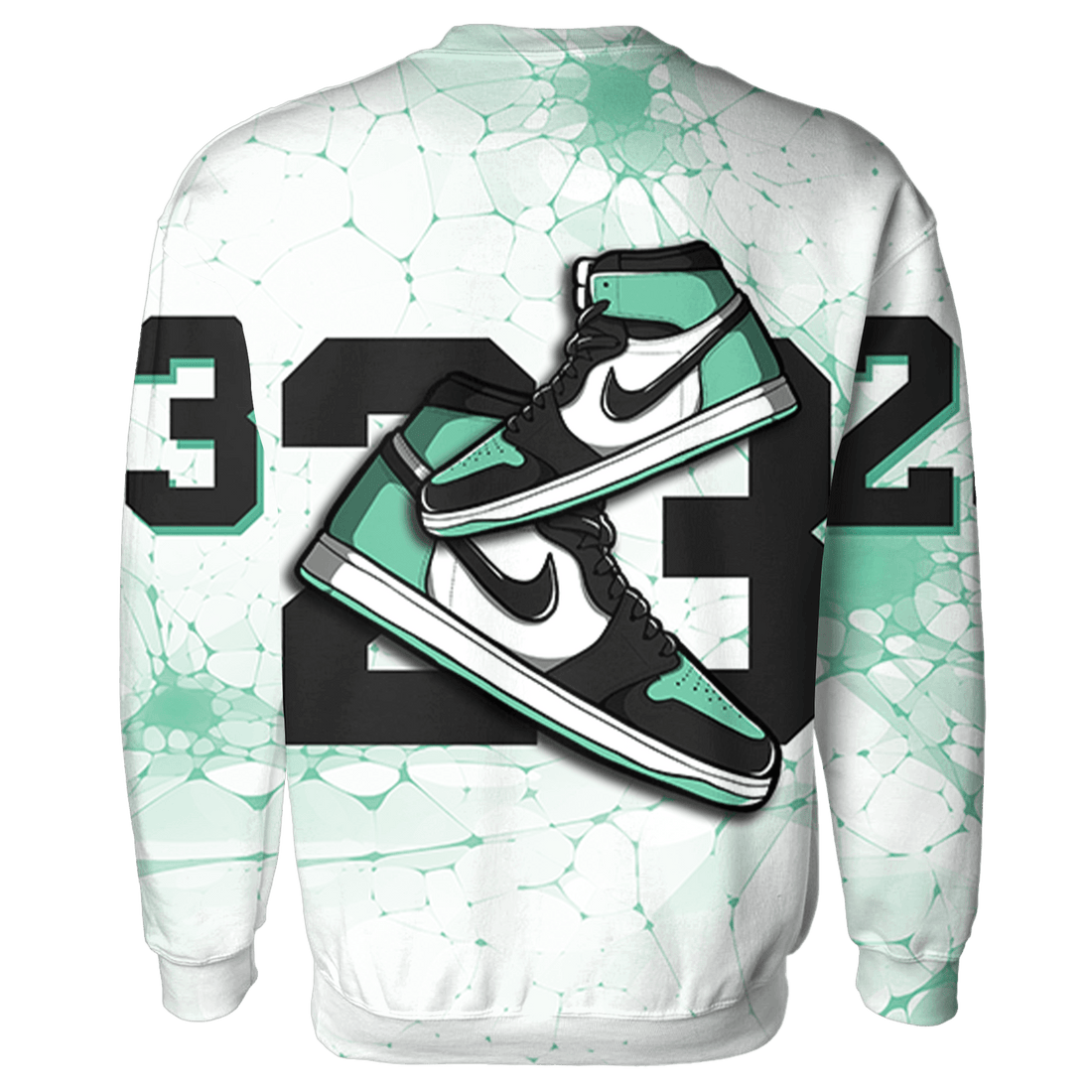 High OG Green Glow 1s Sweatshirt Match 23 Sneaker 3D All-Over Print - NastyJamz