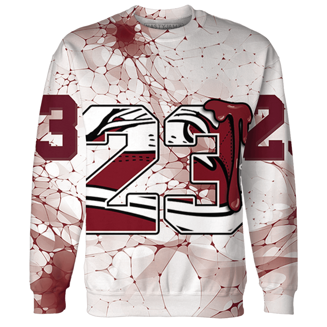 High White Team Red 1s Sweatshirt Match 23 Sneaker 3D All-Over Print - NastyJamz