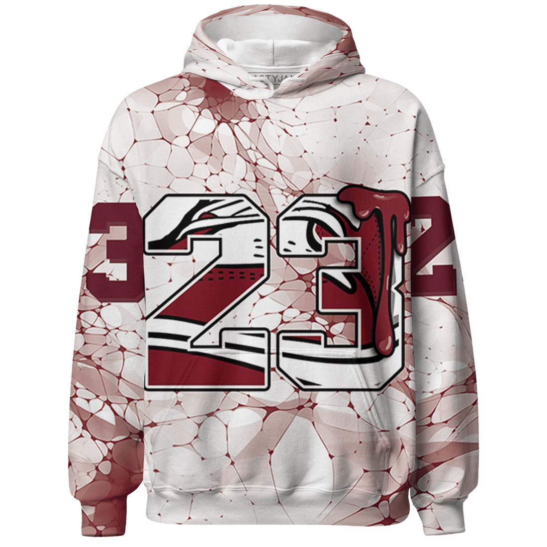 High White Team Red 1s Hoodie Match 23 Sneaker 3D All-Over Print - NastyJamz
